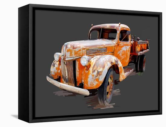 Vintage Truck V-Emily Kalina-Framed Stretched Canvas