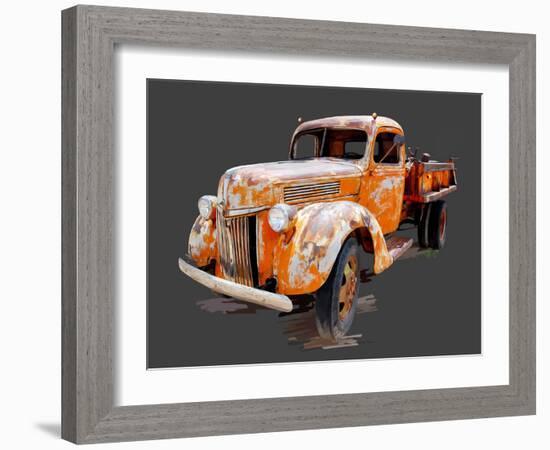 Vintage Truck V-Emily Kalina-Framed Art Print
