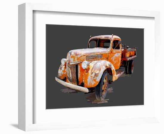 Vintage Truck V-Emily Kalina-Framed Art Print