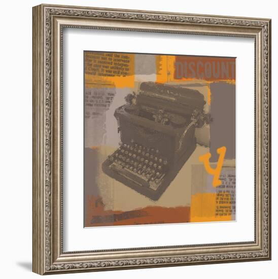 Vintage Typewriter I-Yashna-Framed Art Print