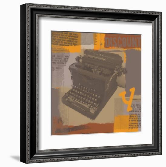 Vintage Typewriter I-Yashna-Framed Art Print