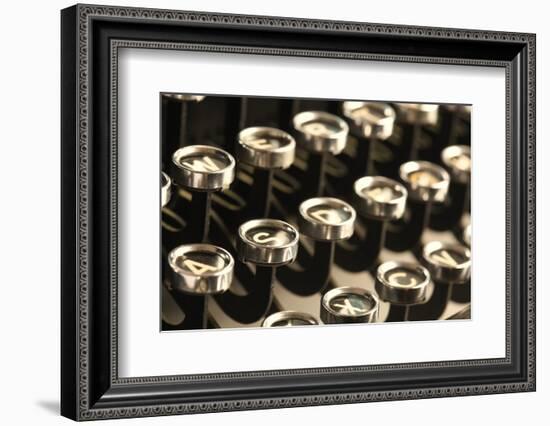 Vintage Typewriter Keys-SSilver-Framed Photographic Print