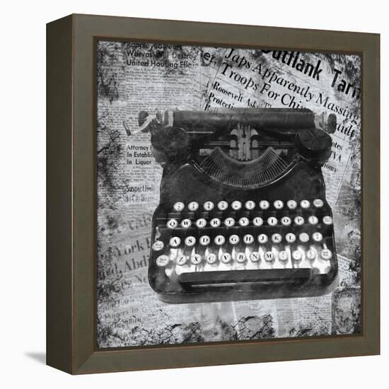 Vintage Typewriter-Lauren Gibbons-Framed Stretched Canvas