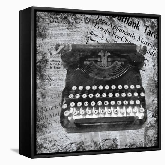 Vintage Typewriter-Lauren Gibbons-Framed Stretched Canvas
