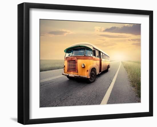 Vintage Van on a Countryside Road-olly2-Framed Photographic Print