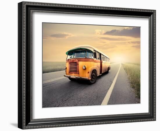 Vintage Van on a Countryside Road-olly2-Framed Photographic Print