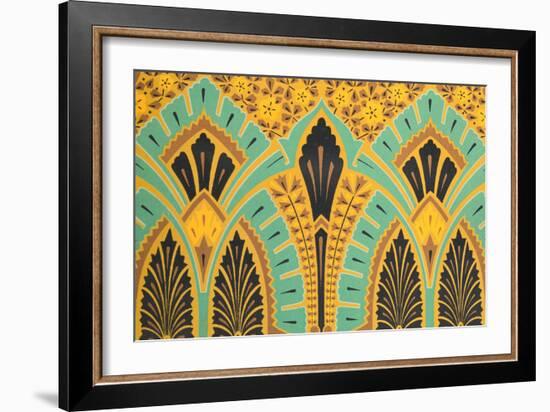 Vintage Victorian Textile Pattern Design-English-Framed Giclee Print