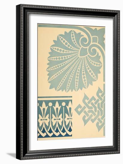 Vintage Victorian Textile Pattern Design-English-Framed Giclee Print