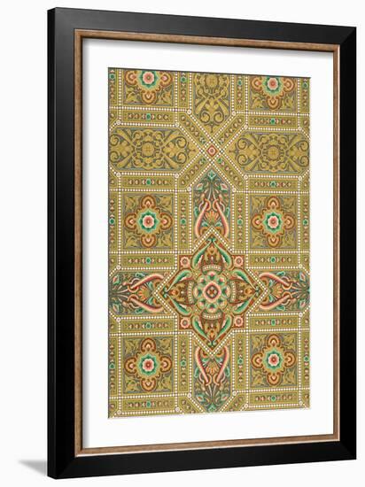 Vintage Victorian Textile Pattern Design-English-Framed Giclee Print