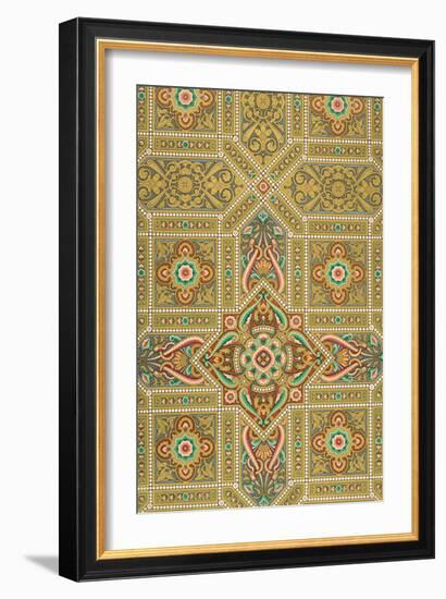 Vintage Victorian Textile Pattern Design-English-Framed Giclee Print