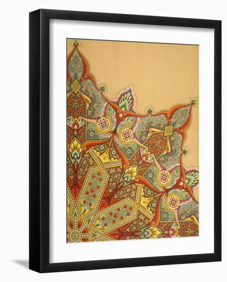 Vintage Victorian Textile Pattern Design-English-Framed Giclee Print