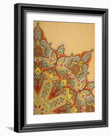 Vintage Victorian Textile Pattern Design-English-Framed Giclee Print