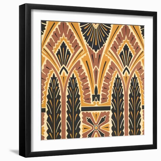 Vintage Victorian Textile Pattern Design-English-Framed Giclee Print