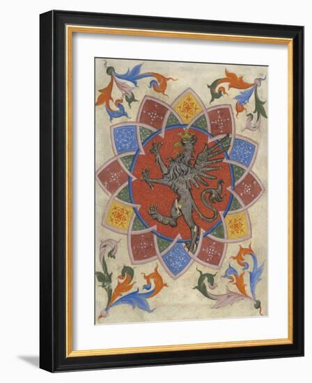 Vintage Victorian Textile Pattern Design-Italian-Framed Giclee Print