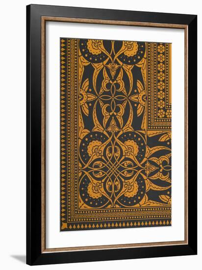 Vintage Victorian Textile Pattern Design-English-Framed Giclee Print