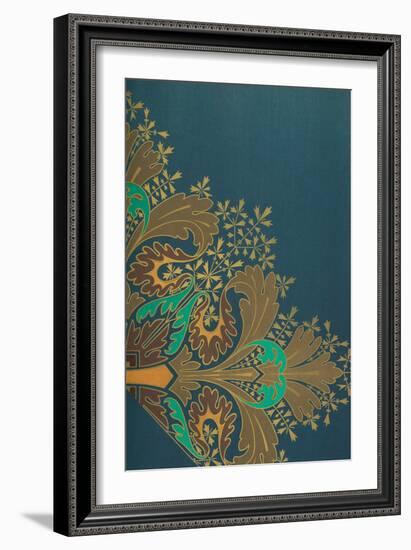 Vintage Victorian Textile Pattern Design-English-Framed Giclee Print