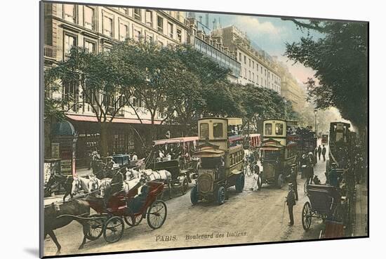 Vintage View of Boulevard Des Italiens-null-Mounted Art Print