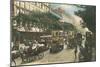 Vintage View of Boulevard Des Italiens-null-Mounted Art Print