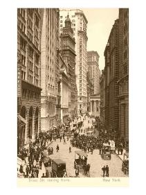 'Vintage View of Broad Street, New York City' Art Print | Art.com