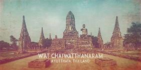 Vintage Wat Chaiwatthanaram, Thailand, Asia-Take Me Away-Art Print