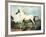 Vintage White Horse Chromolithograph "Mambrino," from the Picture by George Stubbs 1817-Piddix-Framed Art Print