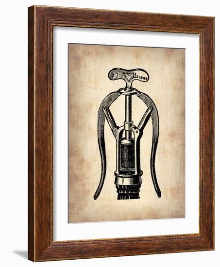 Vintage Wine Opener 1-NaxArt-Framed Art Print