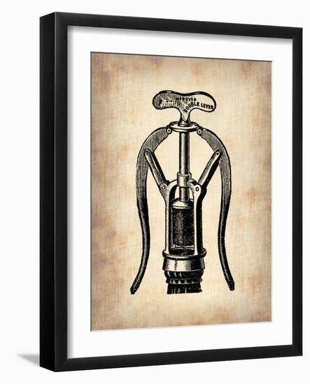 Vintage Wine Opener 1-NaxArt-Framed Art Print