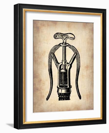 Vintage Wine Opener 1-NaxArt-Framed Art Print