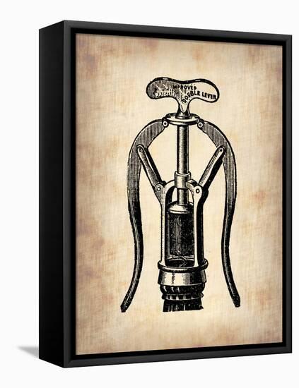 Vintage Wine Opener 1-NaxArt-Framed Stretched Canvas