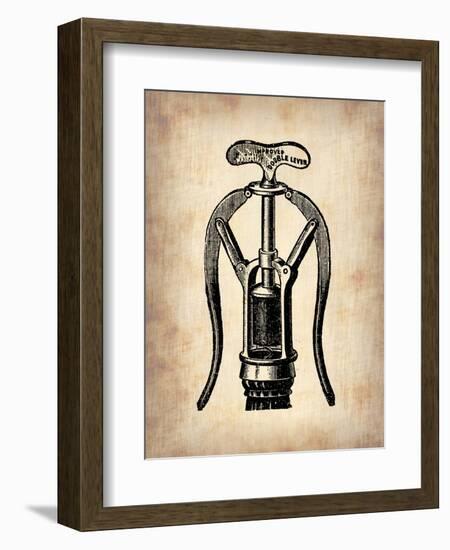 Vintage Wine Opener 1-NaxArt-Framed Art Print