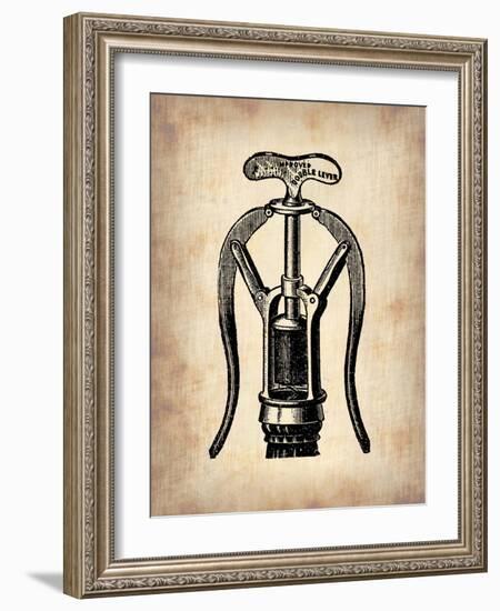 Vintage Wine Opener 1-NaxArt-Framed Art Print