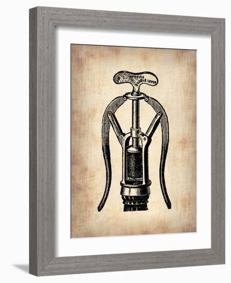 Vintage Wine Opener 1-NaxArt-Framed Art Print