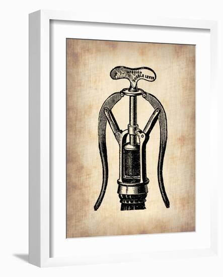 Vintage Wine Opener 1-NaxArt-Framed Art Print