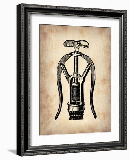 Vintage Wine Opener 1-NaxArt-Framed Art Print