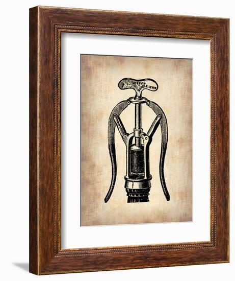 Vintage Wine Opener 1-NaxArt-Framed Art Print