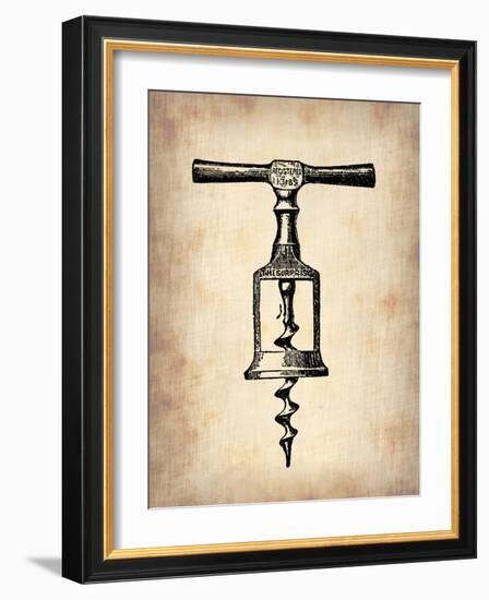 Vintage Wine Opener 2-NaxArt-Framed Art Print