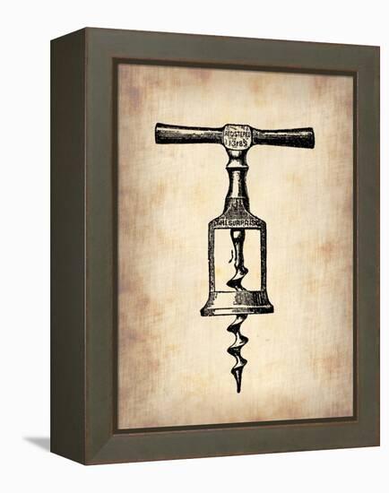 Vintage Wine Opener 2-NaxArt-Framed Stretched Canvas