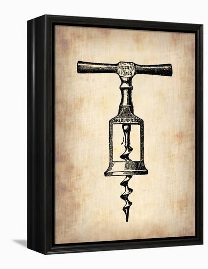 Vintage Wine Opener 2-NaxArt-Framed Stretched Canvas