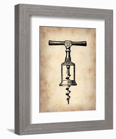 Vintage Wine Opener 2-NaxArt-Framed Art Print