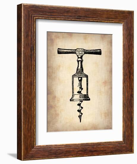 Vintage Wine Opener 2-NaxArt-Framed Art Print