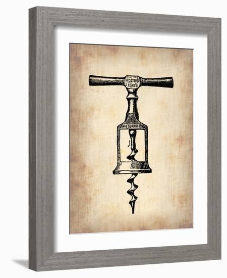 Vintage Wine Opener 2-NaxArt-Framed Art Print