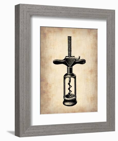 Vintage Wine Opener 3-NaxArt-Framed Art Print