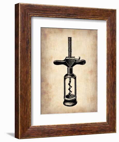 Vintage Wine Opener 3-NaxArt-Framed Art Print