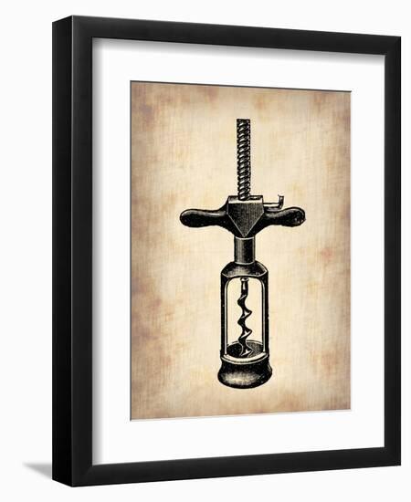 Vintage Wine Opener 3-NaxArt-Framed Art Print