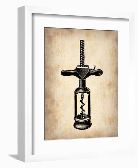 Vintage Wine Opener 3-NaxArt-Framed Art Print