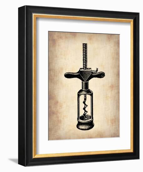 Vintage Wine Opener 3-NaxArt-Framed Art Print