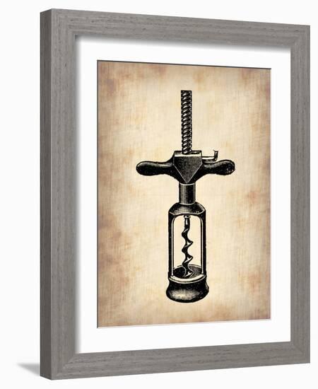 Vintage Wine Opener 3-NaxArt-Framed Art Print