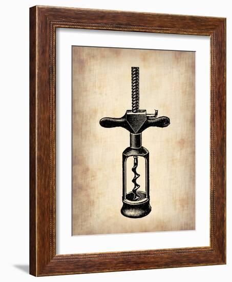 Vintage Wine Opener 3-NaxArt-Framed Art Print