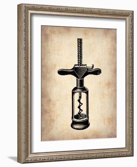 Vintage Wine Opener 3-NaxArt-Framed Art Print