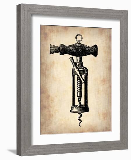 Vintage Wine Opener 4-NaxArt-Framed Art Print